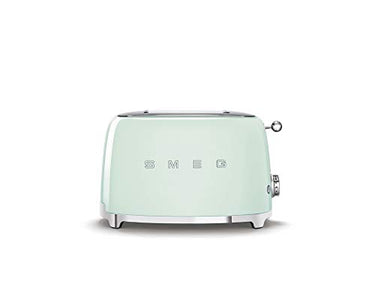Smeg, 2x2 TSF01PGEU -Toaster, 2 slots for 2 slices, 6 gold plating levels, heating function, defrost and bagel function, collection drawer, 950W, pastel green on sale